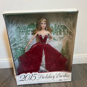 Barbie Holiday Doll in Burgundy and Silver Gown
